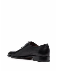 schwarze Leder Oxford Schuhe von Fratelli Rossetti