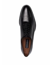 schwarze Leder Oxford Schuhe von Fratelli Rossetti