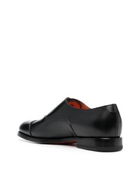 schwarze Leder Oxford Schuhe von Santoni