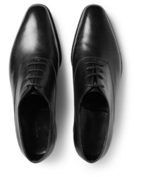 schwarze Leder Oxford Schuhe von John Lobb