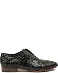 schwarze Leder Oxford Schuhe von Raparo
