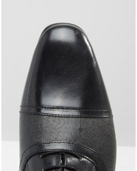 schwarze Leder Oxford Schuhe