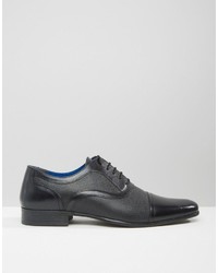 schwarze Leder Oxford Schuhe