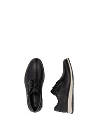 schwarze Leder Oxford Schuhe von Rieker