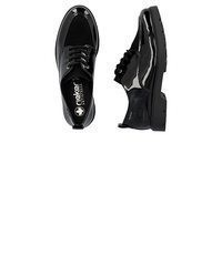 schwarze Leder Oxford Schuhe von Rieker