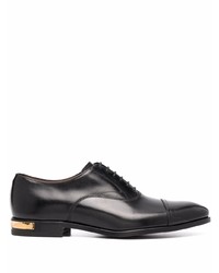 schwarze Leder Oxford Schuhe von Roberto Cavalli