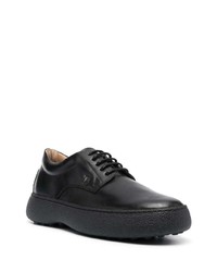 schwarze Leder Oxford Schuhe von Tod's