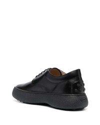 schwarze Leder Oxford Schuhe von Tod's