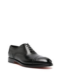 schwarze Leder Oxford Schuhe von Santoni