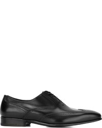 schwarze Leder Oxford Schuhe von Salvatore Ferragamo