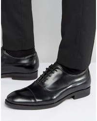 schwarze Leder Oxford Schuhe von Selected