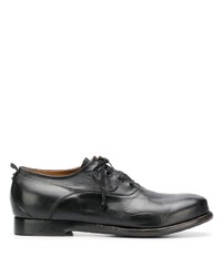schwarze Leder Oxford Schuhe von Silvano Sassetti