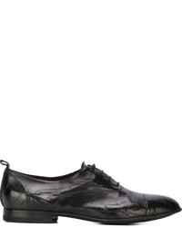schwarze Leder Oxford Schuhe von Silvano Sassetti