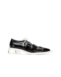 schwarze Leder Oxford Schuhe von Simone Rocha