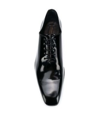 schwarze Leder Oxford Schuhe von Zegna