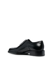 schwarze Leder Oxford Schuhe von Raf Simons