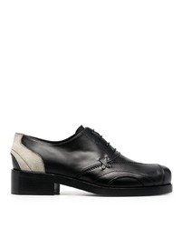 schwarze Leder Oxford Schuhe von Stefan Cooke