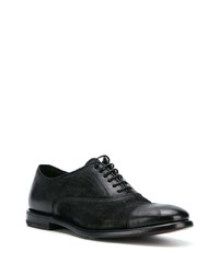 schwarze Leder Oxford Schuhe von Henderson Baracco