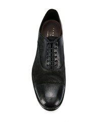 schwarze Leder Oxford Schuhe von Henderson Baracco