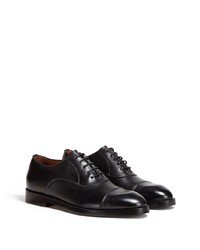 schwarze Leder Oxford Schuhe von Zegna