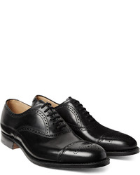 schwarze Leder Oxford Schuhe von Church's