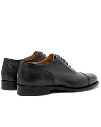 schwarze Leder Oxford Schuhe von Tricker's