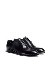 schwarze Leder Oxford Schuhe von Zegna