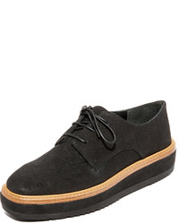 schwarze Leder Oxford Schuhe von Vince