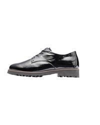 schwarze Leder Oxford Schuhe von Waldläufer