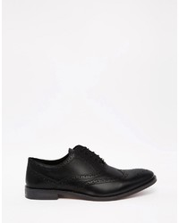 schwarze Leder Oxford Schuhe von Asos