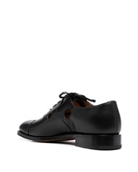 schwarze Leder Oxford Schuhe von Off-White