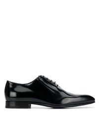 schwarze Leder Oxford Schuhe von Zegna