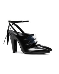 schwarze Leder Pumps mit Ausschnitten von Calvin Klein 205W39nyc