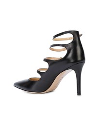 schwarze Leder Pumps mit Ausschnitten von Marion Parke