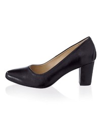 schwarze Leder Pumps von Alba Moda