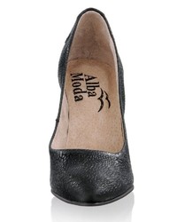 schwarze Leder Pumps von Alba Moda