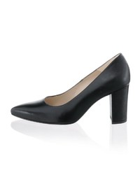 schwarze Leder Pumps von Alba Moda