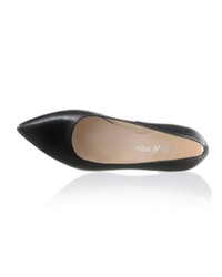 schwarze Leder Pumps von Alba Moda