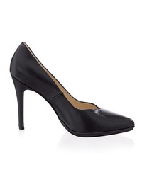 schwarze Leder Pumps von Alba Moda