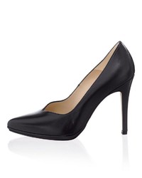 schwarze Leder Pumps von Alba Moda