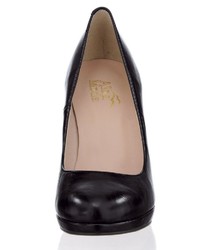 schwarze Leder Pumps von Alba Moda