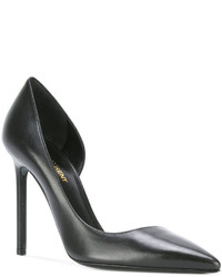 schwarze Leder Pumps von Saint Laurent