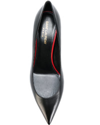 schwarze Leder Pumps von Saint Laurent