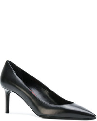 schwarze Leder Pumps von Saint Laurent