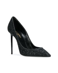 schwarze Leder Pumps von Saint Laurent