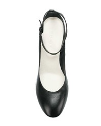 schwarze Leder Pumps von Del Carlo