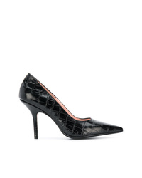 schwarze Leder Pumps von Anna F.