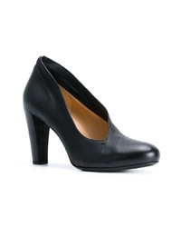 schwarze Leder Pumps von Del Carlo