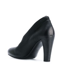 schwarze Leder Pumps von Del Carlo