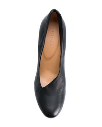 schwarze Leder Pumps von Del Carlo